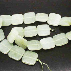 天然石 ビーズ ライン 卸売　ニュージェイド（New jade）　平四角ビーズ　timy-112 1枚目の画像