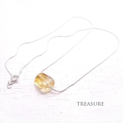 treasure　ナチュラルシトリン・スネークチェーンネックレス(チョーカーサイズ)　de-02-tc-10 1枚目の画像