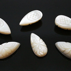 天然石材零件貝殼/珍珠貝母雕塑零件ti-pa-959 第1張的照片