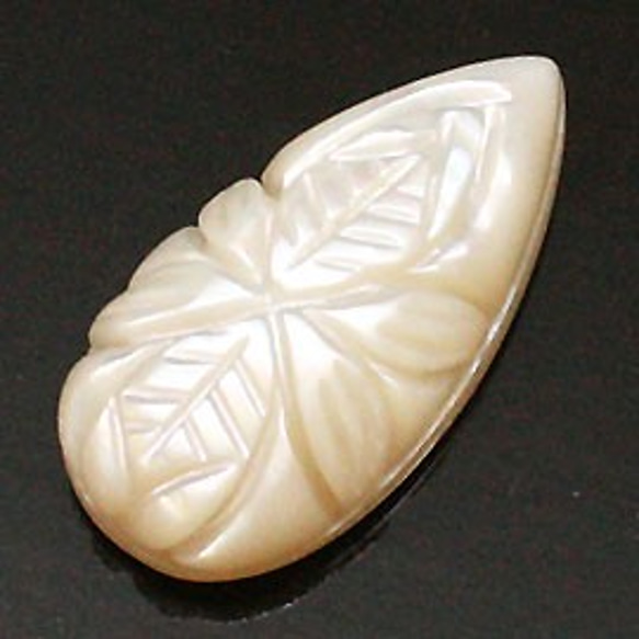 天然石材零件貝殼/珍珠貝母雕塑零件ti-pa-959 第2張的照片
