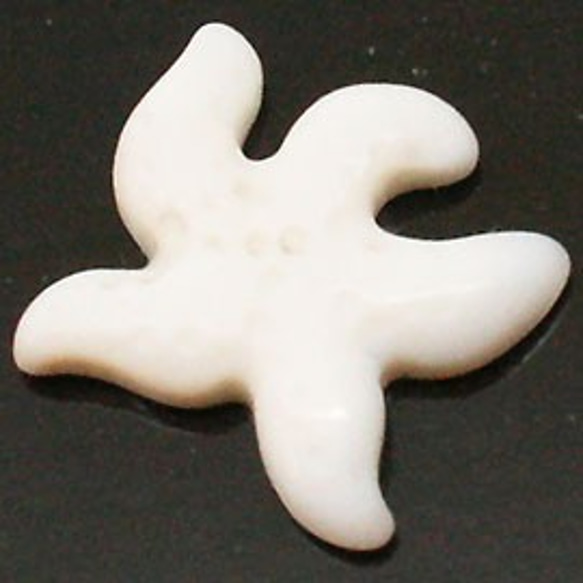天然石材零件貝殼/珍珠貝母海星型零件（3套）ti-pa-965 第1張的照片