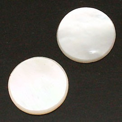 天然石材零件貝殼/珍珠貝母圓形零件（5件套）ti-pa-978 第2張的照片