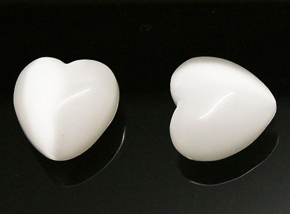 人造石零件珠子人造貓眼（人造石）心臟零件（2套）ti-pa-1241 第2張的照片