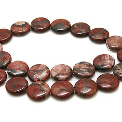 天然石珠線批發珍貴的碧玉硬幣珠TIMY-285 第1張的照片