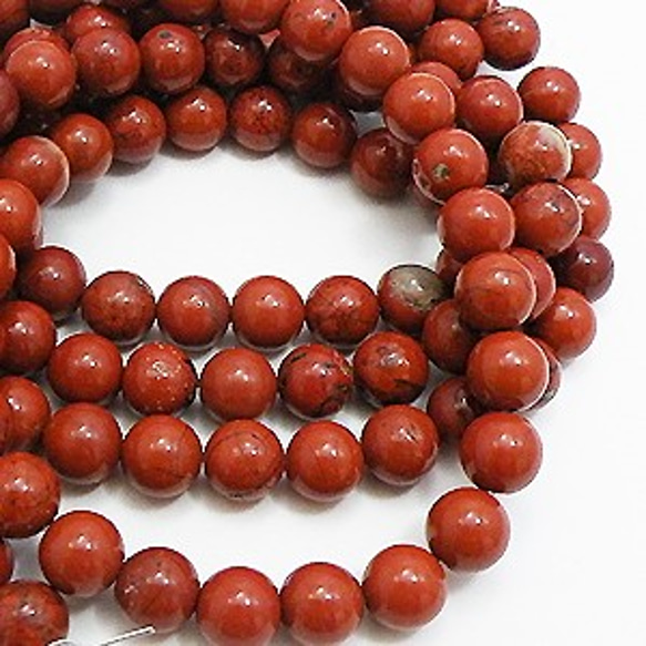 天然石珠線批發紅碧玉圓珠珠約8mm red-ja-8m 第2張的照片