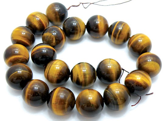 【在庫限り！】天然石 ビーズ ライン 卸売　タイガーアイ　丸玉ビーズ　20mm　tigereye-round20