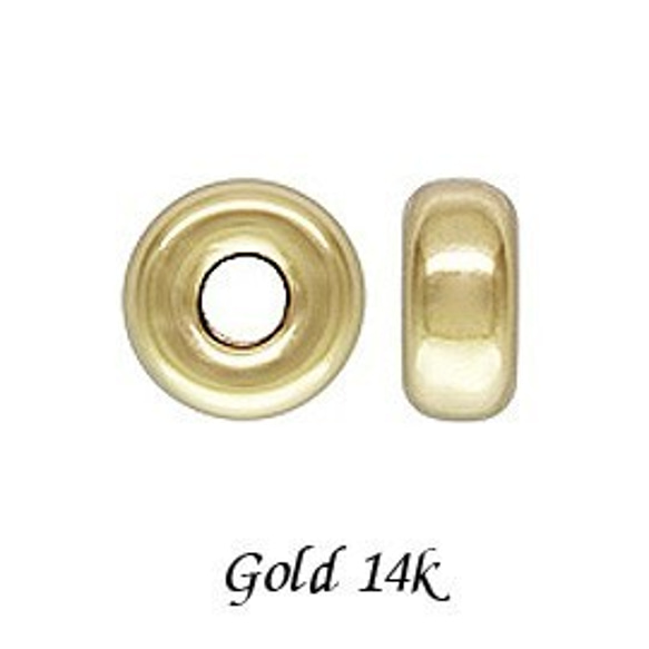 貴金属の材料　ゴールドロンデルビーズパーツ/ピラミッドカット　14KYG　gb21-14y　4.0mm（10個セット） 1枚目の画像