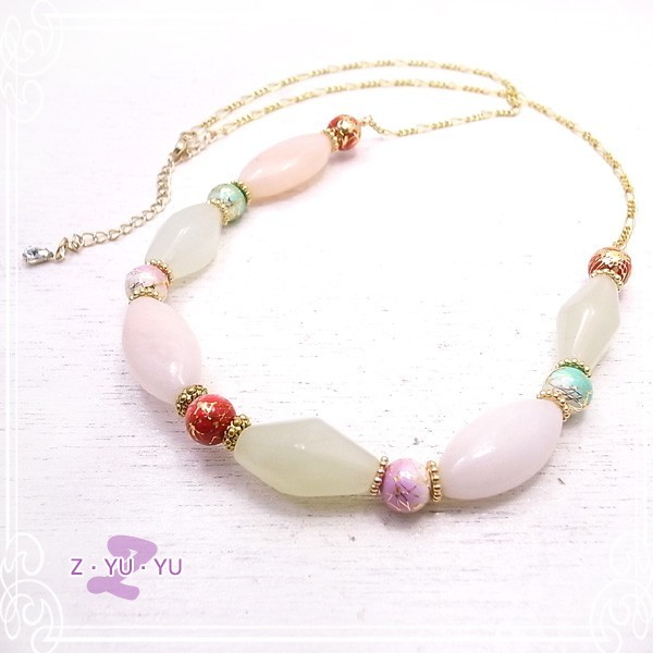 Z・YU・YU　唐草ビーズの華やかなネックレス　de-101-zy-61