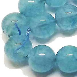 [限量庫存！ -批發天然石珠海藍寶石（海藍寶石）Marutama珠（半令）aq-ro-12-新 第4張的照片