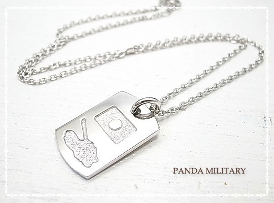 PANDA MILITARY　ミリタリープレート（戦車）　p-023-n-t　チェーン60cm