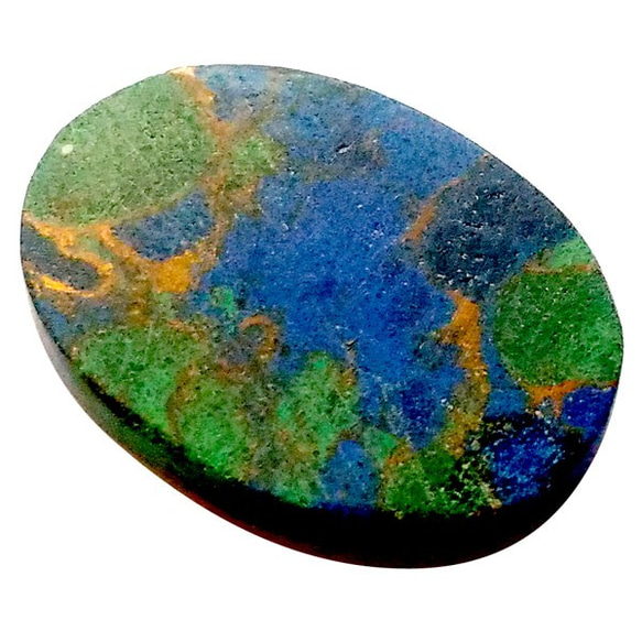 天然石　ルース裸石　モハベ マラカイト アズライト　カボション　st-st-404 3枚目の画像