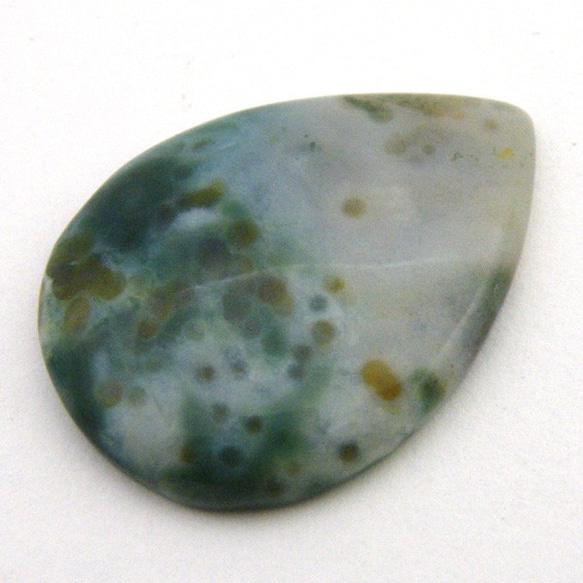 天然石　ルース裸石　オーシャンジャスパー(Ocean jasper)　ルース（ペアカボション）　ti-st-678 2枚目の画像