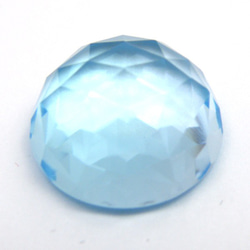 天然石藍色托帕石散（圓形特殊切割）ST-SO-76 第1張的照片