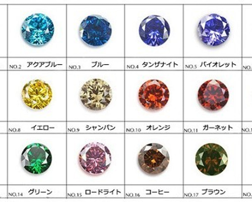 キュービックジルコニア CZ パーツ販売 ラウンドカットルース