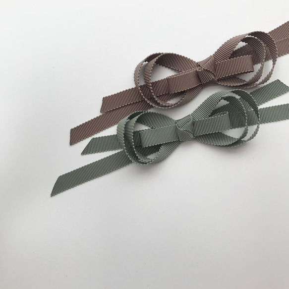 ヘアゴム　ベビーヘアクリップ　コットン×グログランリボン１〜４ ヘアゴムベビーヘアクリップコットン×グログランリボン1〜4