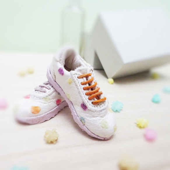 ミニチュア！水玉のスニーカー【受注製作】 立体・オブジェ ふら