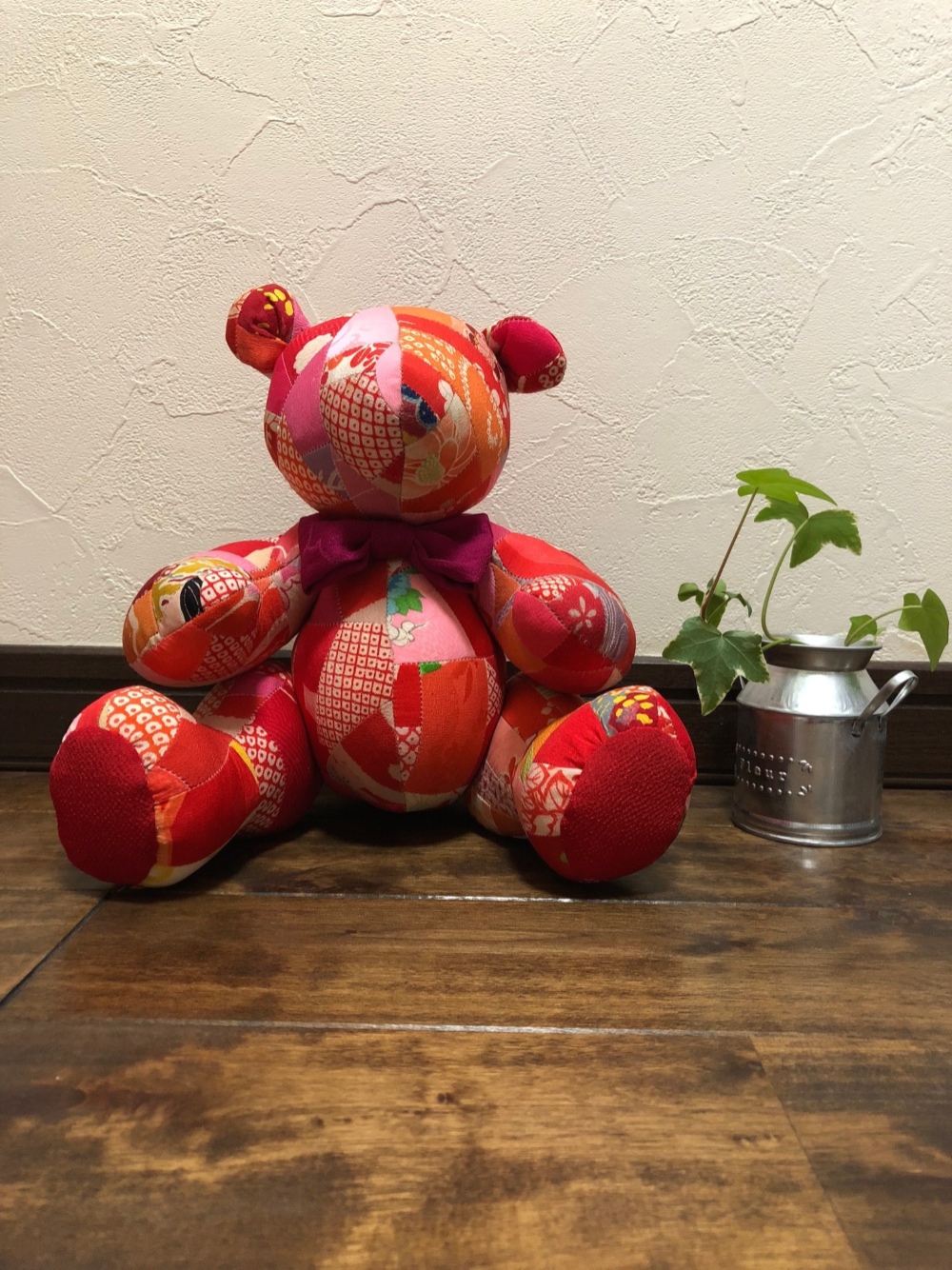 テディベア◆ハンドメイドパッチワーク◆ポシェット付 パッチワークキルトのポシェット ポシェット はなりん 通販