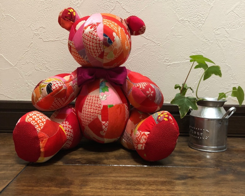 ゆっきー様☆パッチワーク ぬいぐるみ テディベア　約28cm 可愛いテディベア（パッチワーク柄） その他インテリア雑貨