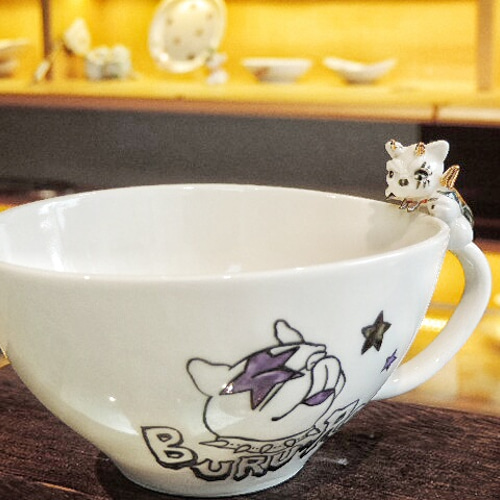 パート・ド・ヴェール おちょこ 藤色 ガラス作家 佐伯泰典作