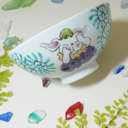 うさぎとカメのご飯茶碗 茶碗・めし碗 アンデルセン 通販 2491759