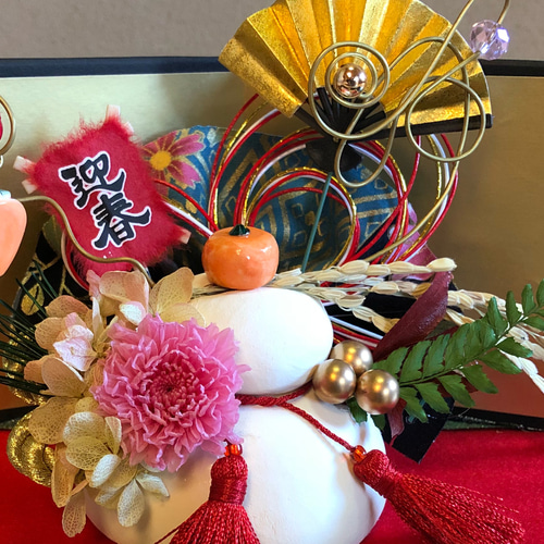お正月ハンドメイド2019』お正月飾り 鏡餅 豪華鏡餅 陶磁器 立体