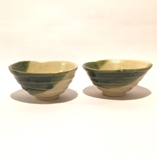 織部のペアお茶碗・変形 茶碗・めし碗 ｱﾄﾘｴさくら（悠桜窯） 通販 
