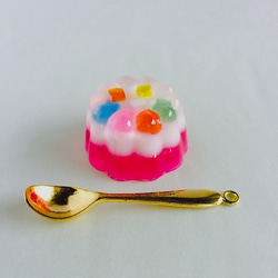 カラフルモザイクゼリーのキーホルダー（いちご） キーホルダー Fruit