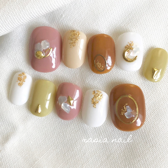 ニュアンスネイル ブライダル 成人式 ネイルチップ ハンドメイド ニュアンスネイル 成人式ネイル 振袖 ブライダルネイル ウェディング