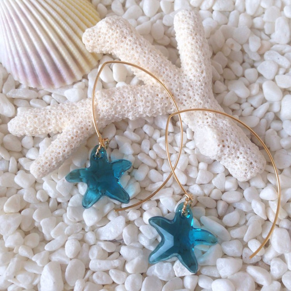 ♡101　swarovski blue star 3枚目の画像