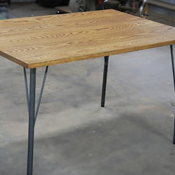 テーブルDIY用パーツ鉄脚　角度付4本セット/アジャスター付 2枚目の画像