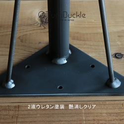 テーブルDIY用パーツ鉄脚　直角タイプ4本セット/アジャスター付 8枚目の画像