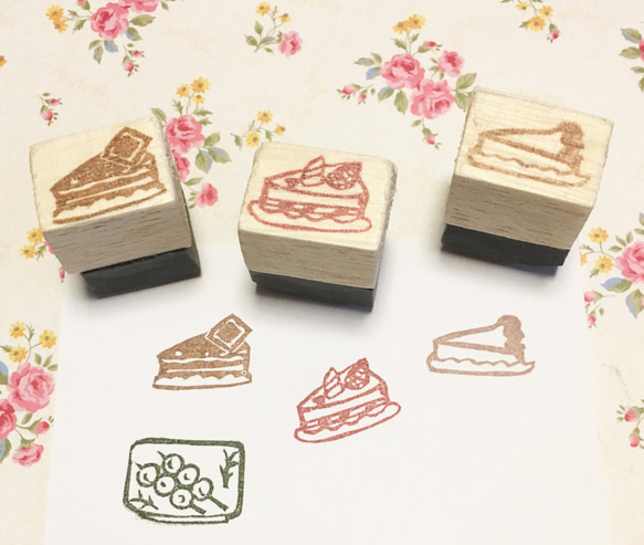 ❥スィーツはんこ【ホールケーキ】3㎝四方 4枚目の画像