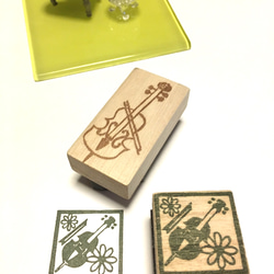 ♬楽器はんこ【チェロ(大)】3×5.5cm 8枚目の画像