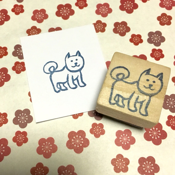 ◎ワンコはんこ【シンプルな犬くん】3㎝四方 1枚目の画像