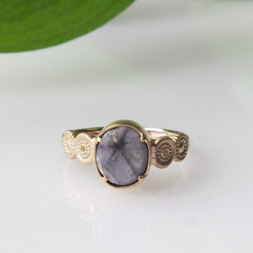 トラピッチェサファイアK10リング DHARMA(ﾀﾞｰﾏ） 戒指 aica 的作品