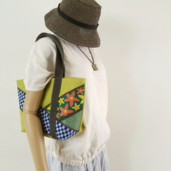岡山畳縁×帆布のトートバッグ。 5枚目の画像