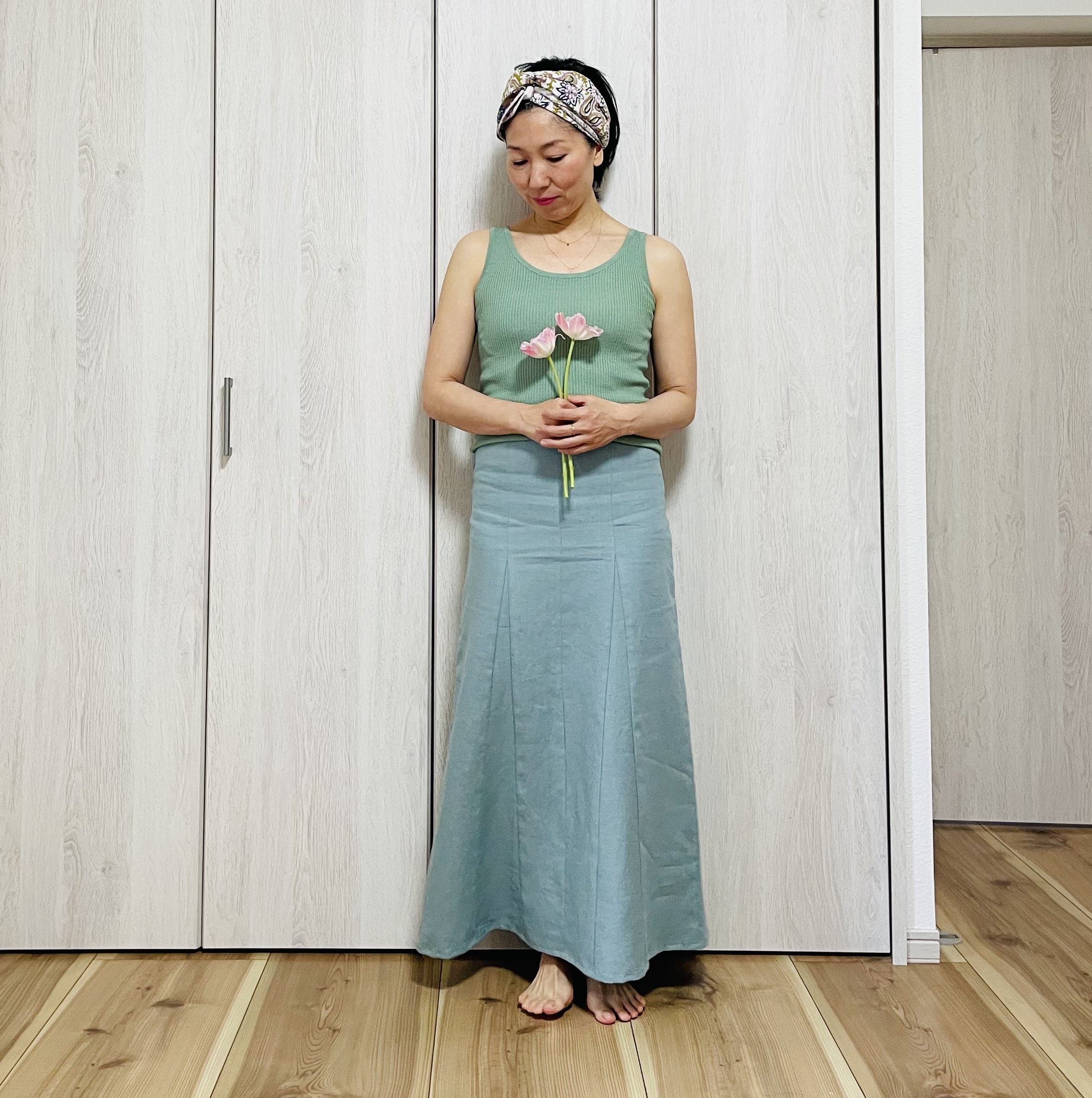 ⁂リネンのマーメイドスカート（オーダーメイド）