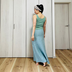 ⁂リネンのマーメイドスカート（オーダーメイド） 2枚目の画像