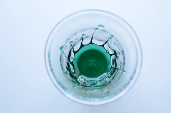 水滴玻璃（藍綠色） 第3張的照片