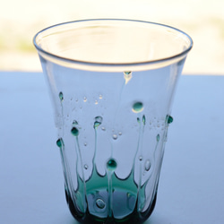 水滴玻璃（藍綠色） 第4張的照片