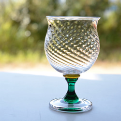 ガラス作家　佐伯泰典作　紫陽花　ぐい呑　パートドヴェール 紫陽花ぐい呑 ガラス作家 佐伯泰典作 パートドヴェール | iichi 日々の