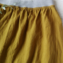 Wide rubber スカート（マスタード） 6枚目の画像
