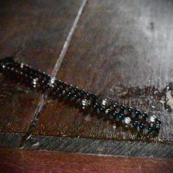 黑珠混合花邊項鍊 ho001 第6張的照片