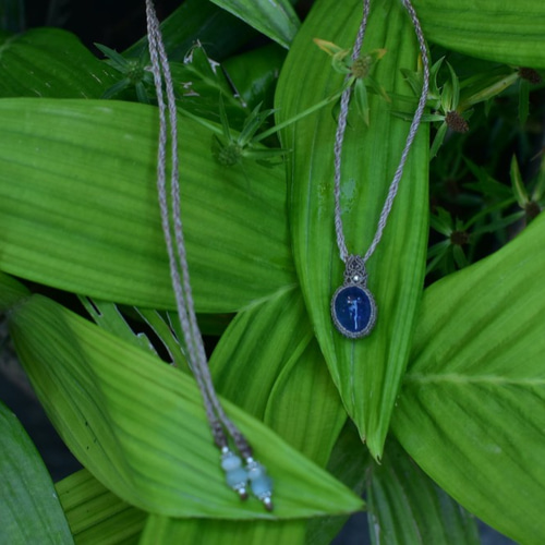 高品質☆タンザナイト マクラメペンダント tanza004 ネックレス