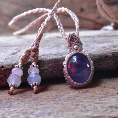 高品質☆タンザナイト マクラメペンダント tanza004 ネックレス