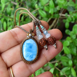 潮窗 ★ 高品質 Larimar Macrame 吊墜 lary007 第9張的照片