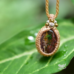 綠色玩色★ Cantera Opal Macrame Pendant opay006 第2張的照片