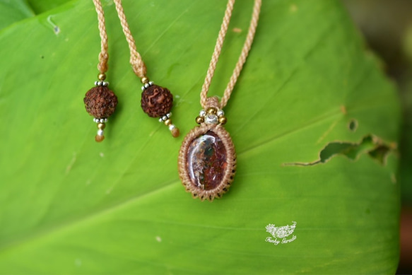 綠色玩色★ Cantera Opal Macrame Pendant opay006 第3張的照片