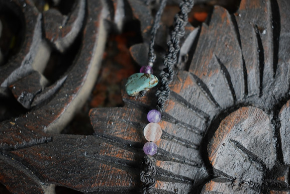貝殼貝殼玫瑰石英珠項鍊 第6張的照片