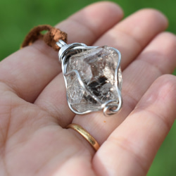 罕見★帶爪燈★Herkimer Diamond Wire Art Pendant H. 第1張的照片